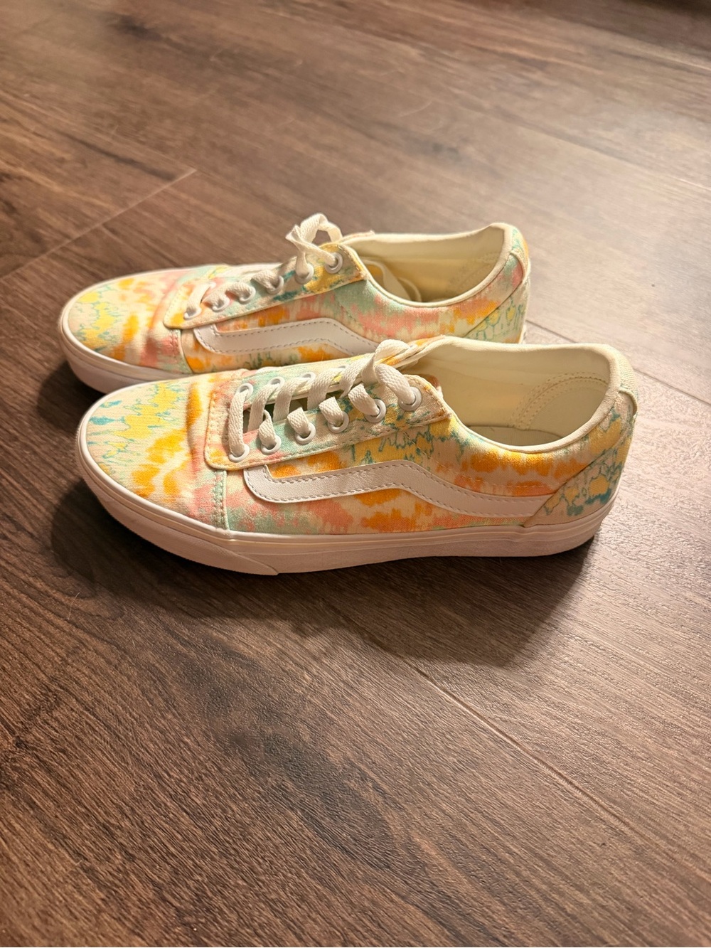 Vans Tie-Dye Old Skool Sneakers in Yellow, Green, Pink